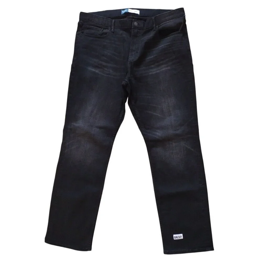 Old‎ Navy Jeans Men 42x32 Black Dark Wash Slim Fit Cotton Blend Denim
